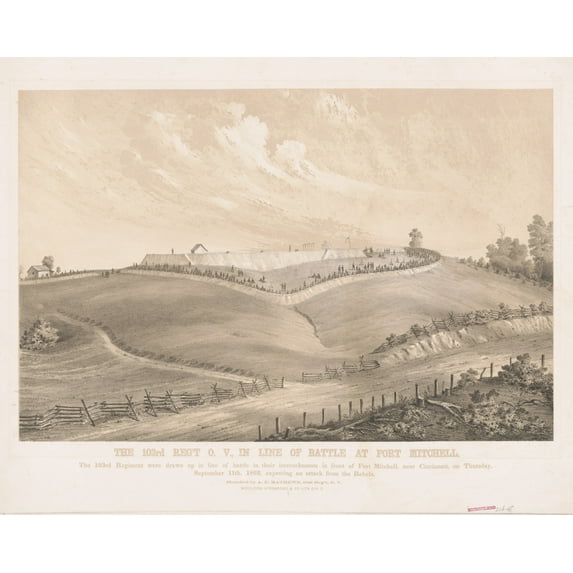 Print: The 103rd Regt. O.V., In The Line Of Battle At Fort Mitchell