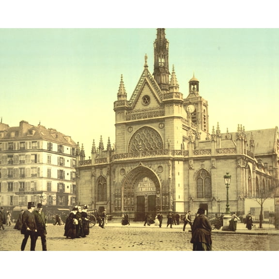 Print: The Cathedral, Near The East Railway Station, Paris, France, circa