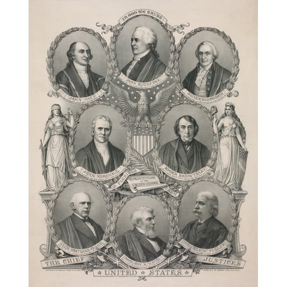 Print: The Chief Justices Of The United States, 1894