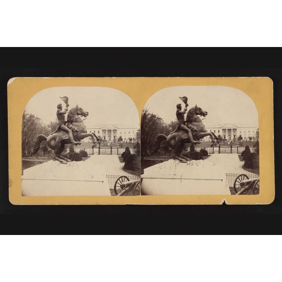 Print: The Colossal Bronze Equestrian Statue Of Gen. Andrew Jackson In