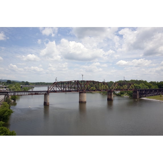 Print: The Coosa River View Of Gadsden, Alabama, 2010