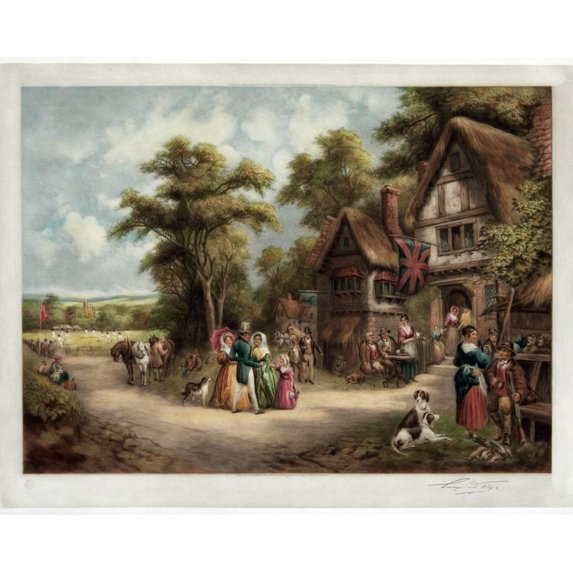 Print: The Cricket Match, 1936