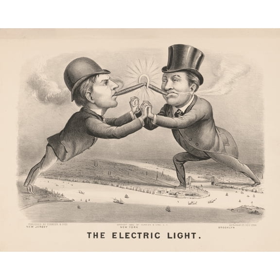 Print: The Electric Light, 1880
