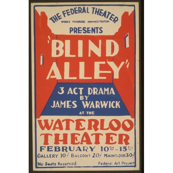 Print: The Federal Theater, Works Progress Administration Presents Blind