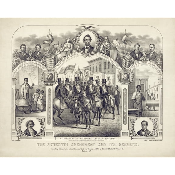 Print: The Fifteenth Amendment And Its Results, 1870