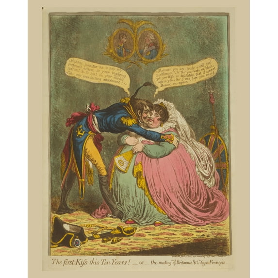 Print: The First Kiss This Ten Years! - Or - The Meeting Of Britannia