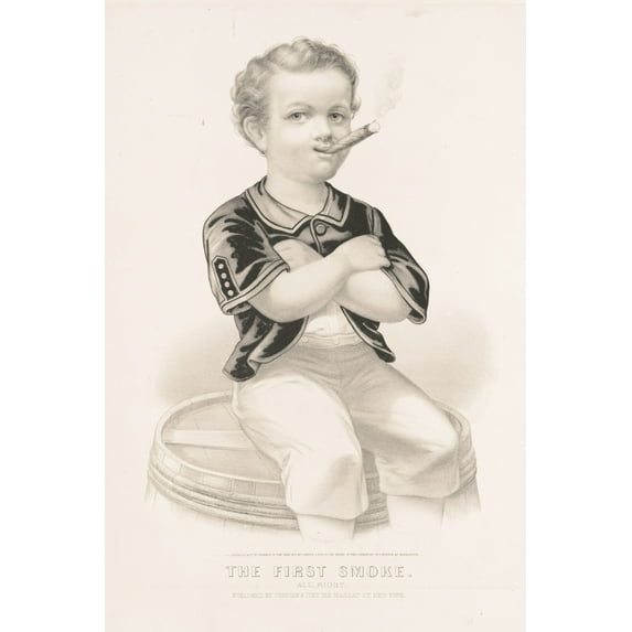 Print: The First Smoke: All Right, 1870