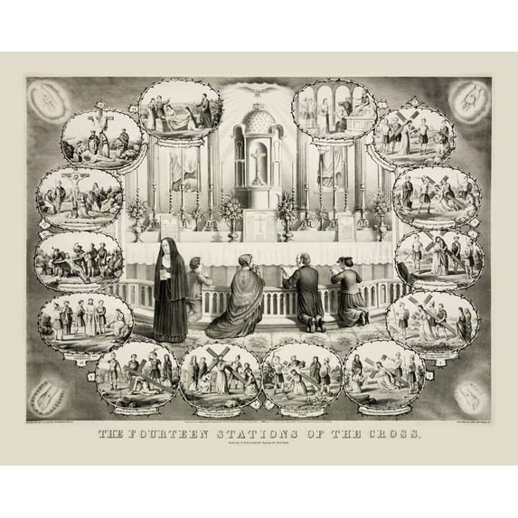 Print: The Fourteen Stations Of The Cross