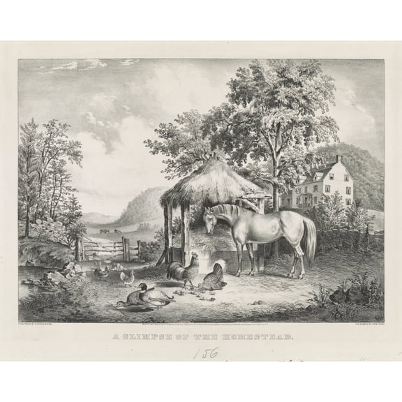 Print: The Glimpse Of The Homestead, 1859