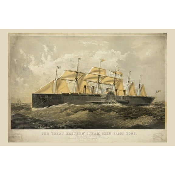 Print: The "Great Eastern" Steam Ship, 1859
