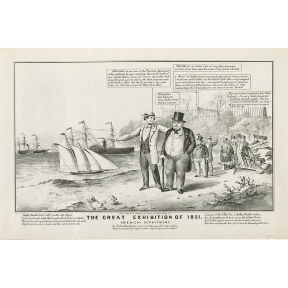 Print: The Great Exhibition Of 1851 American Department., circa 1851