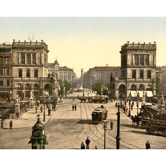 Print: The Halle Gate And Belle Alliance Square, Berlin, Germany, circa