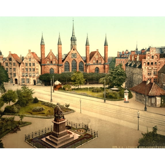 Print: The Hospital, Lubeck, Germany, circa 1890