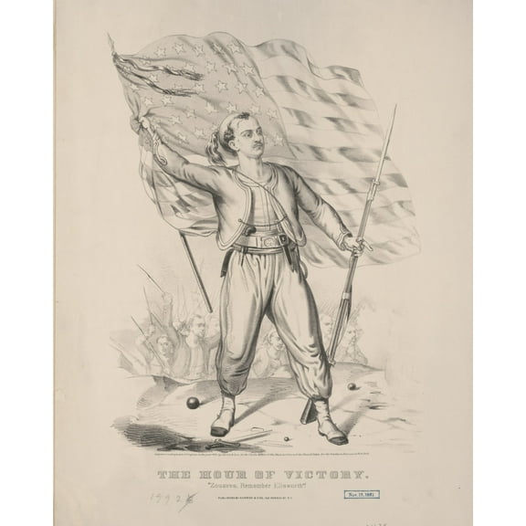 Print: The Hour Of Victory: Zouaves, Remember Ellsworth!, 1861