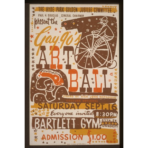 Print: The Hyde Park Golden Jubilee Committee Present The Gay 90's Art