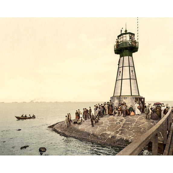 Print: The Lighthouse, Neufahrwasser, West Prussia, Germany (I.E., Gdansk