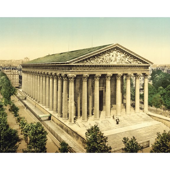 Print: The Madeleine, Paris, France, circa 1890
