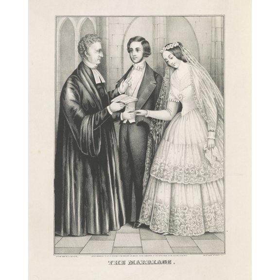 Print: The Marriage, 1847