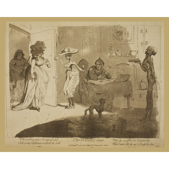 Print: The Miser's Feast, 1786