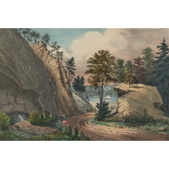 Print: The Mountain Spring: Near Cozzen's Dock, West Point, 1862