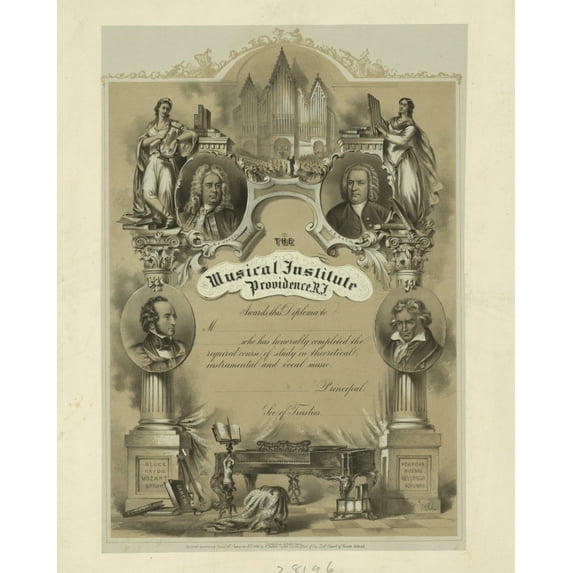 Print: The Musical Institute, Providence, Rhode Island, Awards This