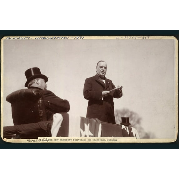 Print: The New President Delivering His Inaugural Address March 4, 1897