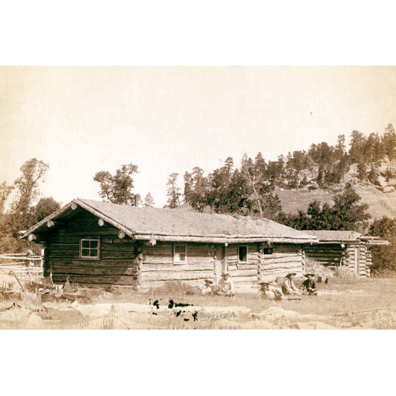 Print: The Old Cabin Home, circa 1887