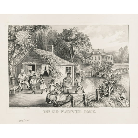 Print: The Old Plantation Home, 1872