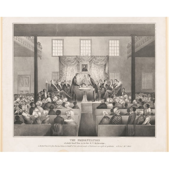 Print: The Presentation, Of A Gold Snuff Box To The Rev. R.T. Breckenridge