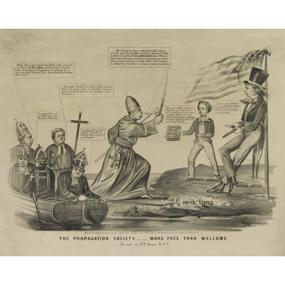 Print: The Propagation Society, More Free Than Welcome, circa 1855