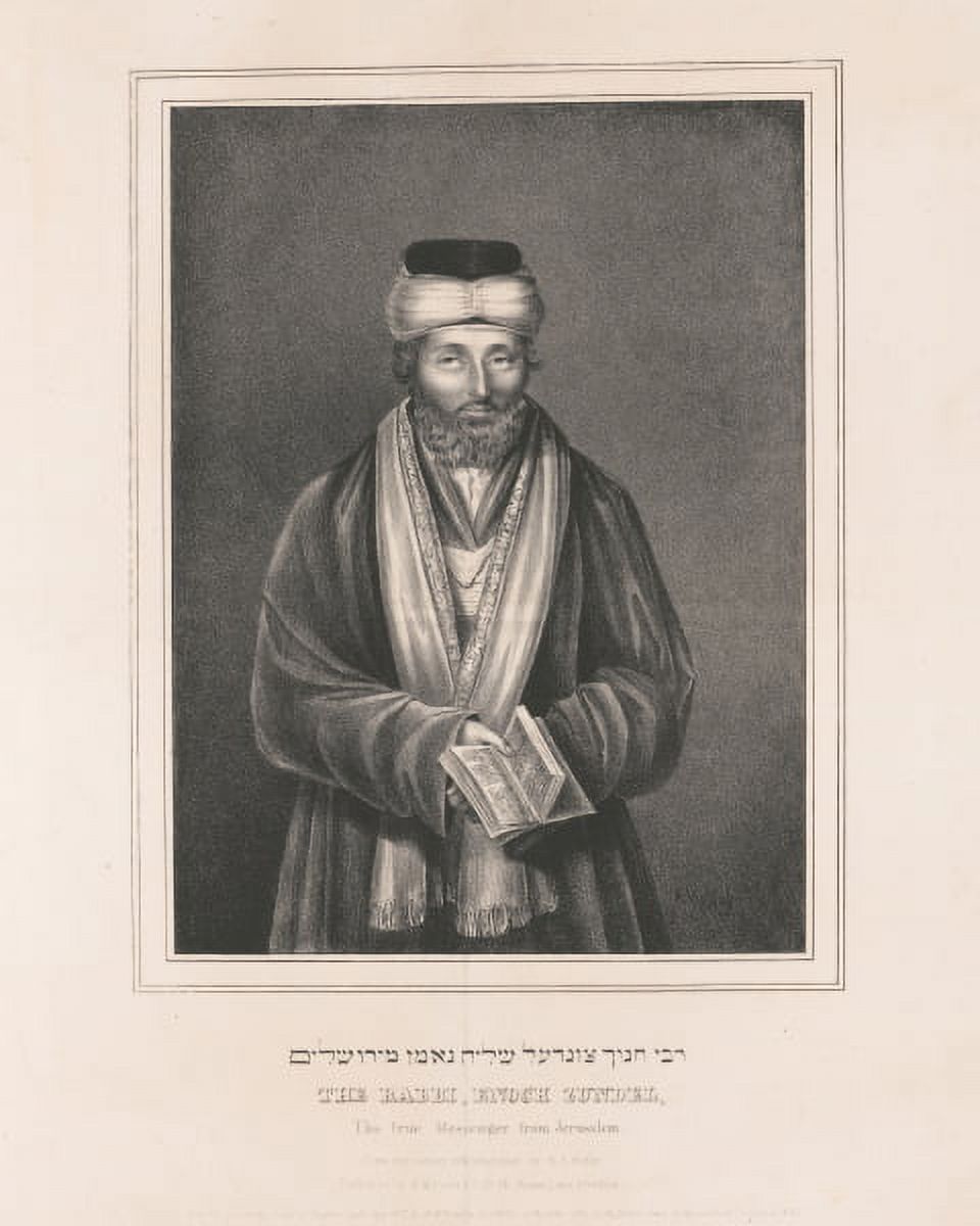 Print The Rabbi, Enoch Zundel, The True Messenger From Jerusalem, 1833