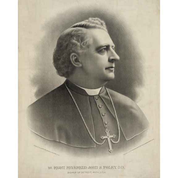 Print: The Right Reverend John S. Foley, Bishop Of Detroit, 1889