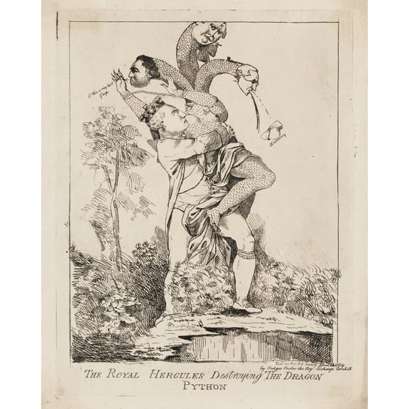 Print: The Royal Hercules Destroying The Dragon Python, 1784