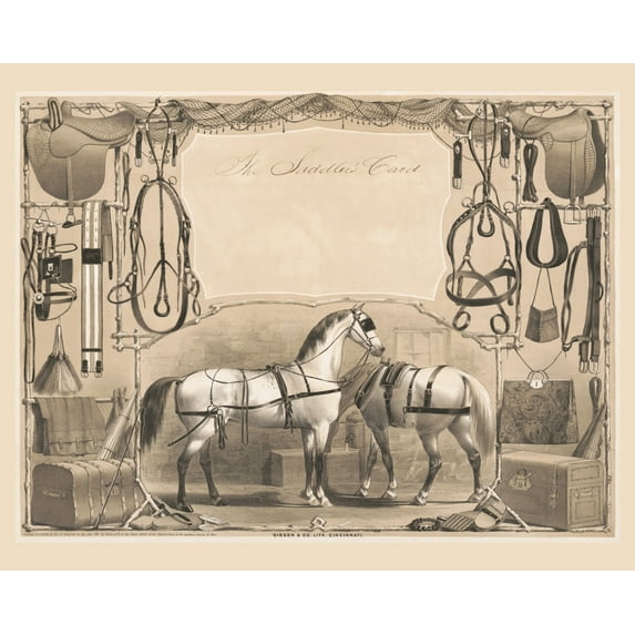 Print: The Saddler's Card, 1861