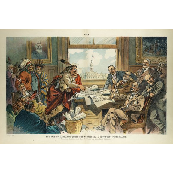 Print: The Sale Of Manhattan (Price Not Mentioned) - A Continuous