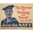 thumbnail image 1 of Print: The Service For Training And Travel - Join The Navy, 1917, 1 of 4