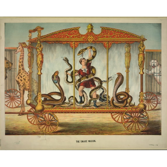 Print: The Snake Wagon, 1874