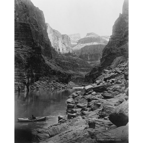 Print: The Sockdolodger?, Snow-Capped Peaks, Grand Canyon, Arizona, 1913