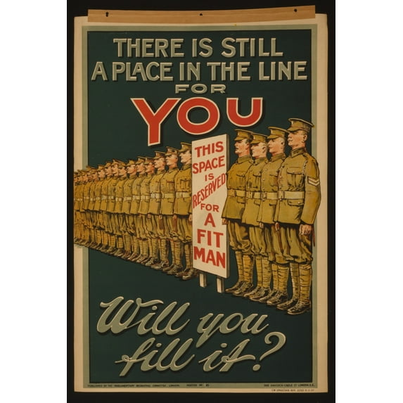 Print: There Is Still A Place In The Line For You. Will You Fill It?, 1915