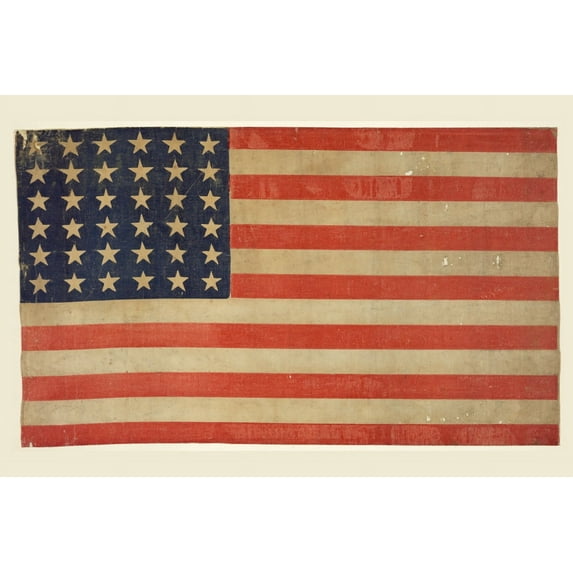 Print: Thirty-Six Star Flag, circa 1864
