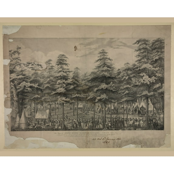 Print: This Print Of Sing-Sing Camp Meeting, 1838