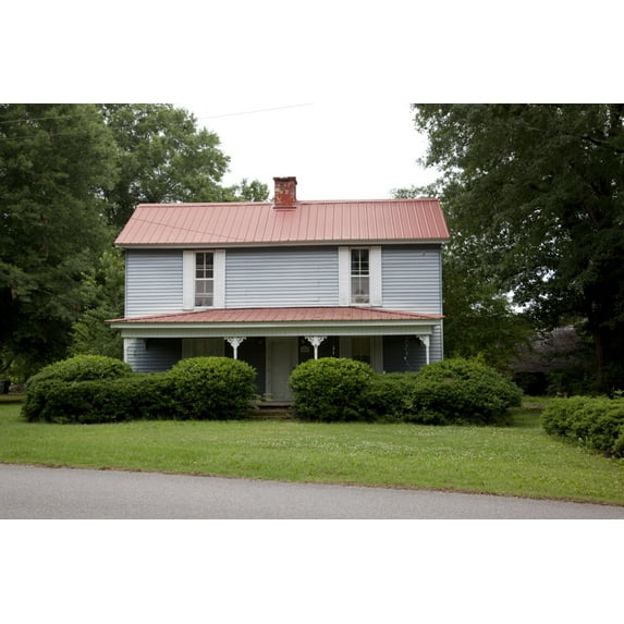 Print: This Simple Two-Story Frame House Built In The Early 1800s On Mt
