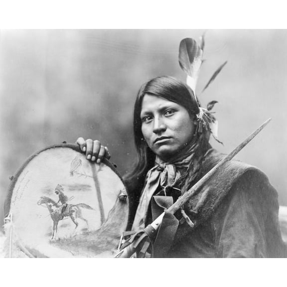 Print: Thomas No Water, Head-And-Shoulders Portrait, Facing Left, Holding
