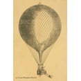 thumbnail image 1 of Print: Three Men In Basket Of Ascending Balloon With Flag Attached, 1 of 4