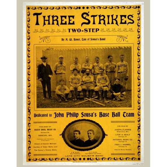 Print: Three Strikes Two-Step, By A.W. Bauer, Late Of Sousa's