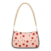 Print Tote Bag for Women Apple Pattern Shoulder Bag Shoulder Handbags Chain Strap