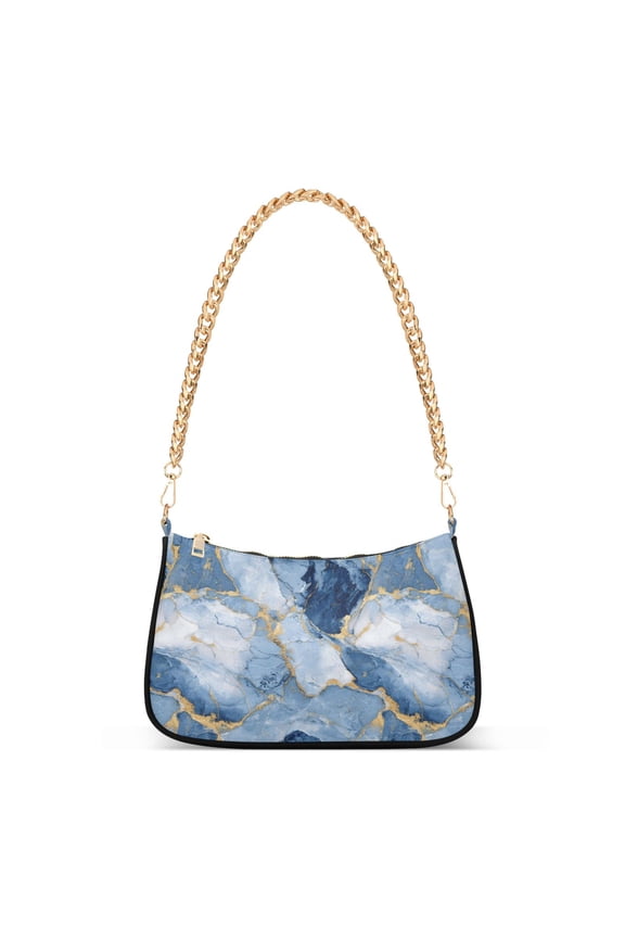 Print Tote Bag for Women Navy Camouflage Shoulder Bag Shoulder Handbags Chain Strap
