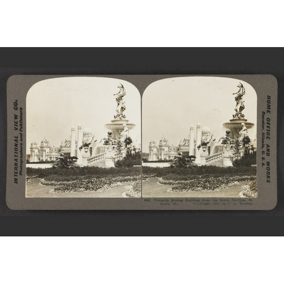 Print: Towards Mining Building From North Pavilion, St. Louis, Mo., 1904