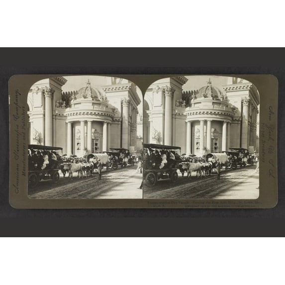 Print: Transportation Day Parade Passing The Fine Arts Bldg., St. Louis
