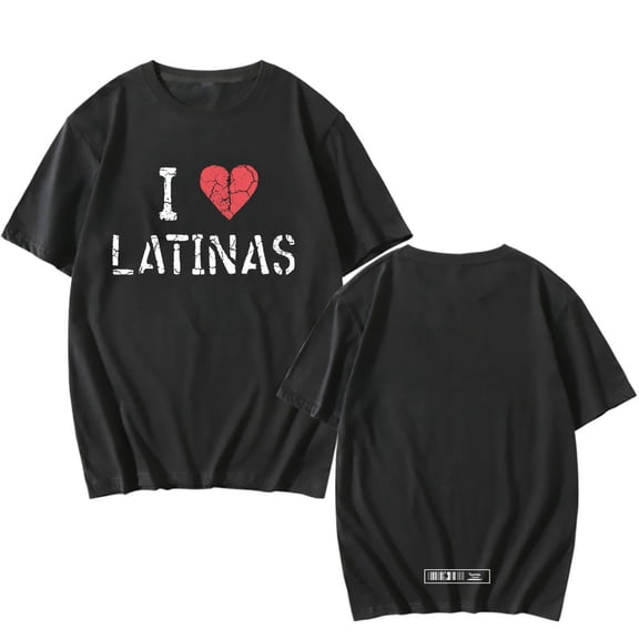 Print Tshirts I Love Latinas Graphic T-shirt Summer Short Sleeve T Shirts Unisex Streetwear Hip Hop